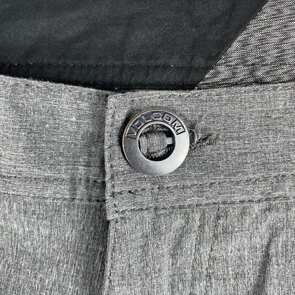 Volcom Modern Stretch Chinos Men’s Size 34 Gray Flat Front Pants True To This - Picture 3 of 15